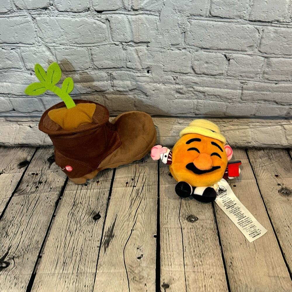 Disney Parks Walle Boot Plush and Mr. Potato Head Wishables Plush